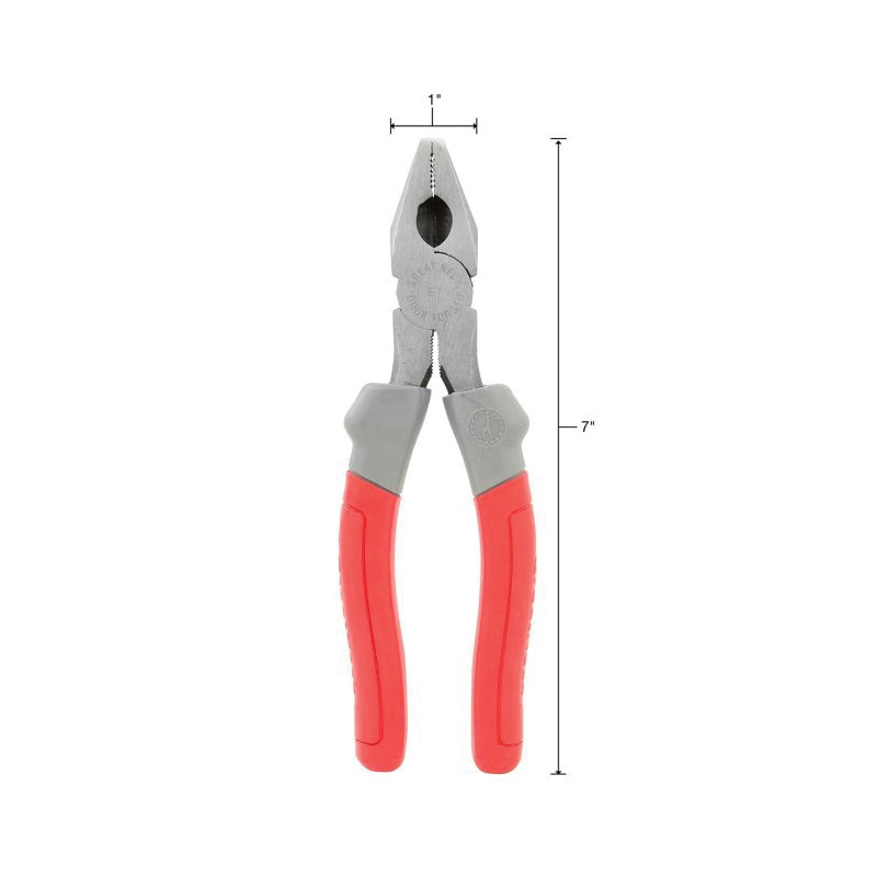 Lineman's Plier, Greatneck, 7 in, Grip Handle - 2
