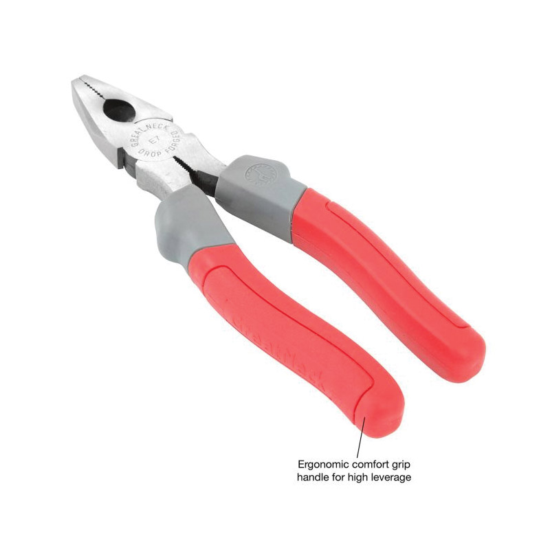 Lineman's Plier, Greatneck, 7 in, Grip Handle - 4