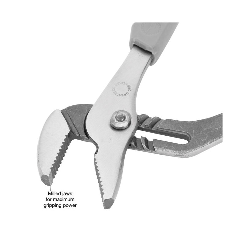 GreatNeck W100C Groove Joint Plier, 10 in OAL, 2-5/8 in Jaw Opening, Comfort-Grip, Ergonomic Handle - 2