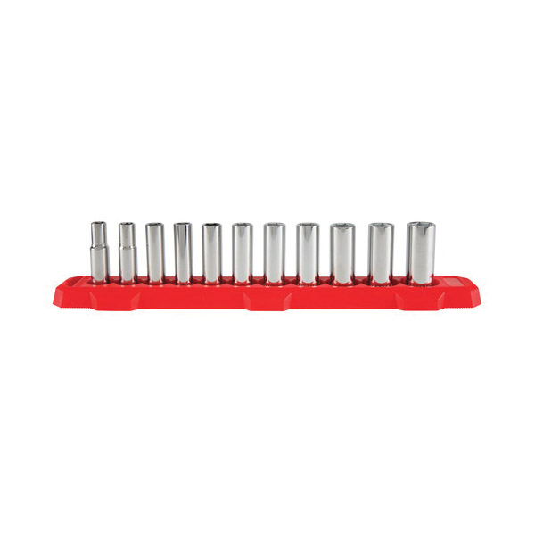 CMMT12045 Socket Set, Chrome Vanadium Steel, Polished Chrome, Specifications: 3/8 in Drive