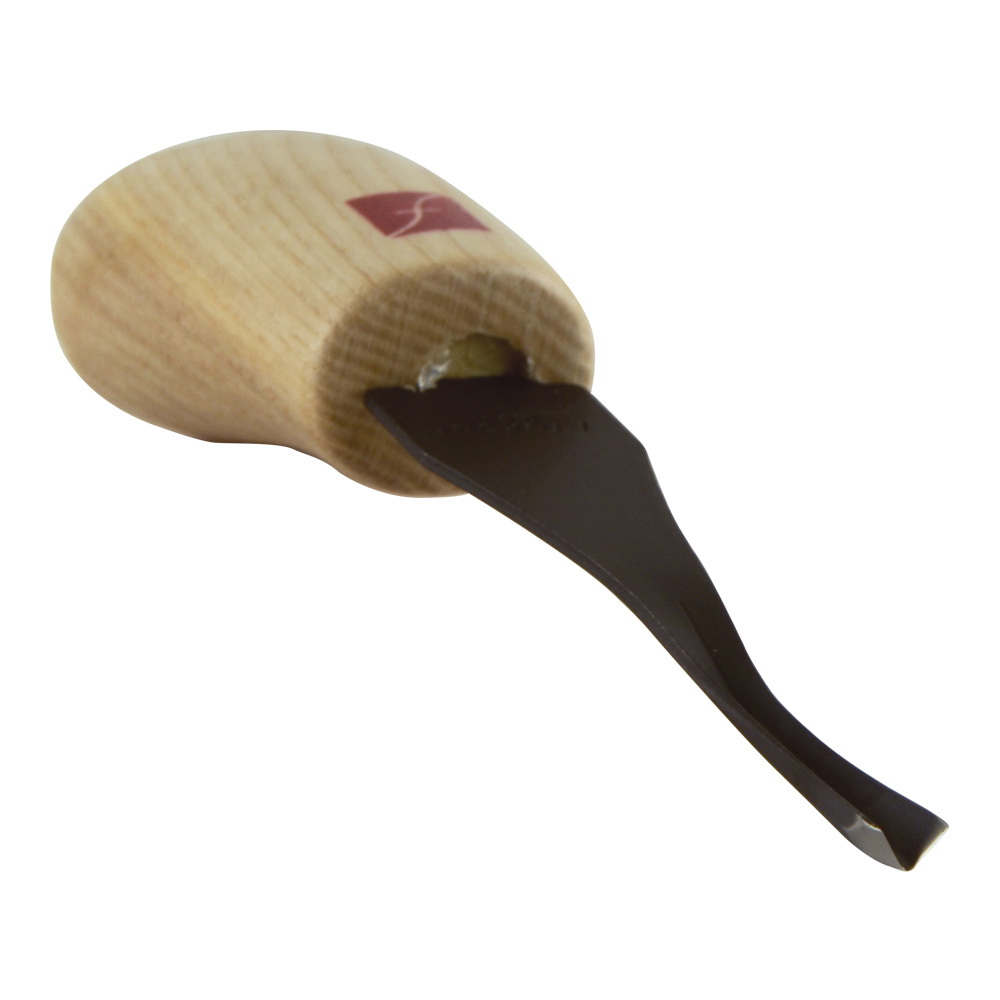 Flexcut, 1/4 in Palm Tool, 5 in OAL, Ash Wood Handle, Ergonomic Handle - 2