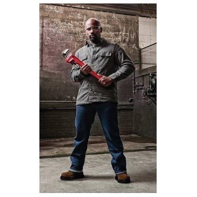 Ridgid 31020 Straight Pipe Wrench, 2 in Jaw, 14 in L, Serrated Jaw, Ductile Iron