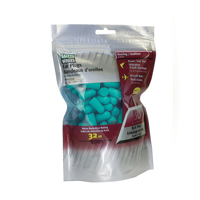 Safety Works SWX00349-01 Ear Plugs, 32 dB NRR, Foam Ear Plug