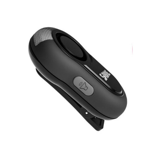 Sabre PA-CLIP-BK Personal Alarm with Clip and LED Light, 120 dB, 600 ft Audible Range, Plastic, Black