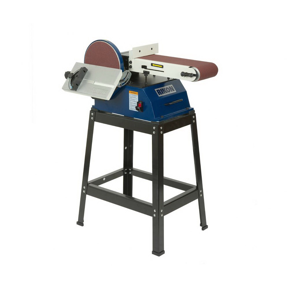 Benchtop Belt & Disc Sander, Rikon, 6 x 48 in Belt, 10 in Dia Disc, 8 A - 2