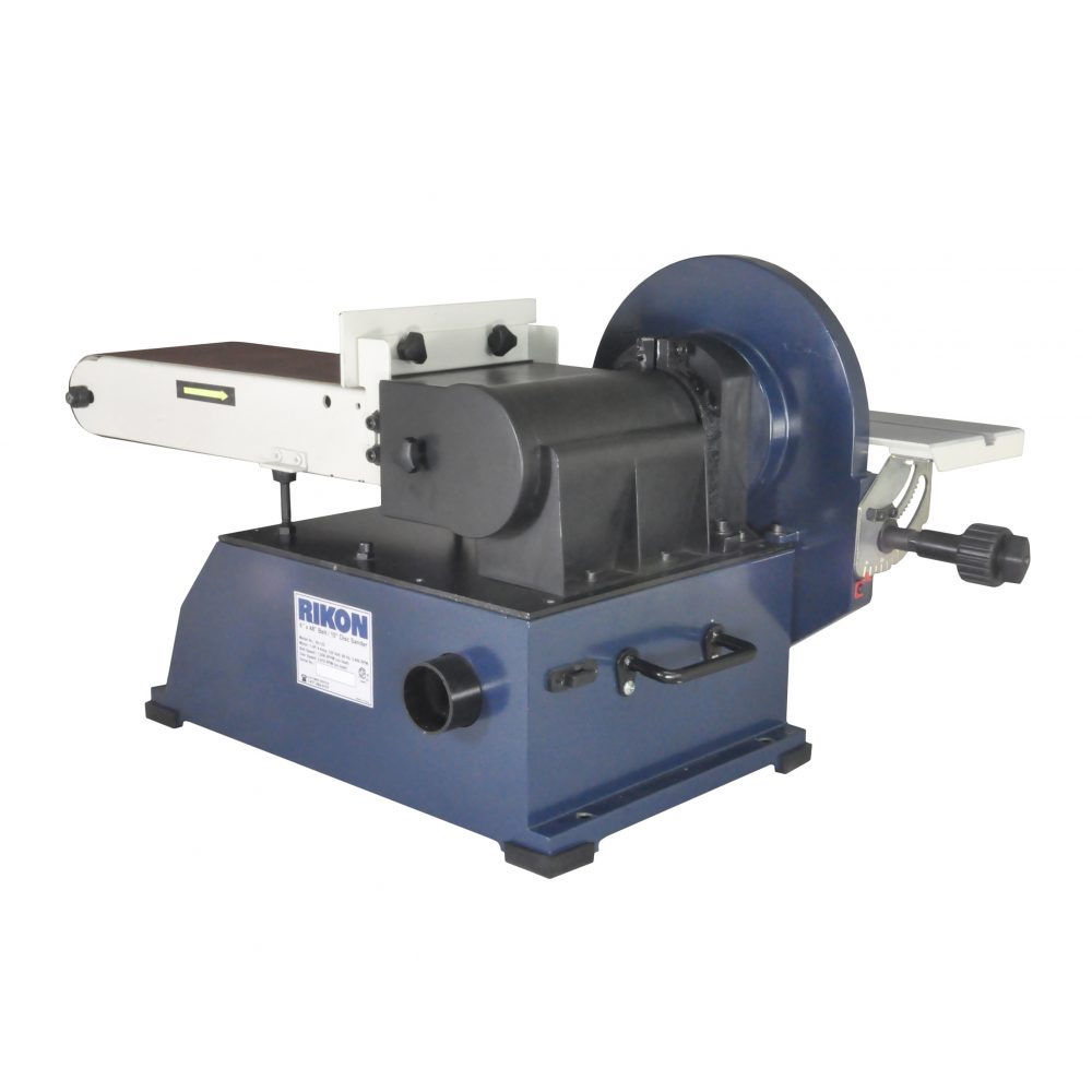 Benchtop Belt & Disc Sander, Rikon, 6 x 48 in Belt, 10 in Dia Disc, 8 A - 3