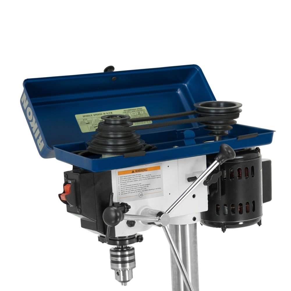 8 in Benchtop Drill Press, Rikon, 1/2 in Keyed Chuck, 2.5 A, 1/3 HP - 4