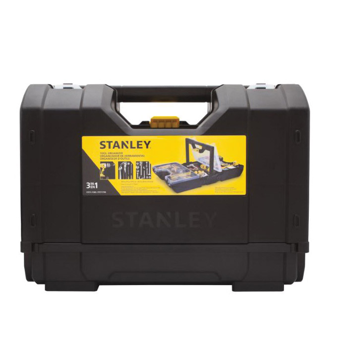 Stanley STST17700 3-in-1 Tool Organizer, 2 gal, 16.8 in L, 9 in W, 12.4 in H, Plastic, Black/Yellow