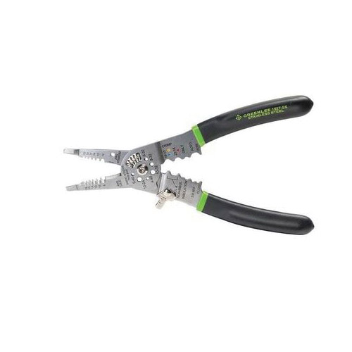 Wire Stripper, Greenlee, 8 to 18 AWG Solid, 10 to 20 AWG Stranded Stripping, 9 in OAL, Cushion-Grip Handle - 3