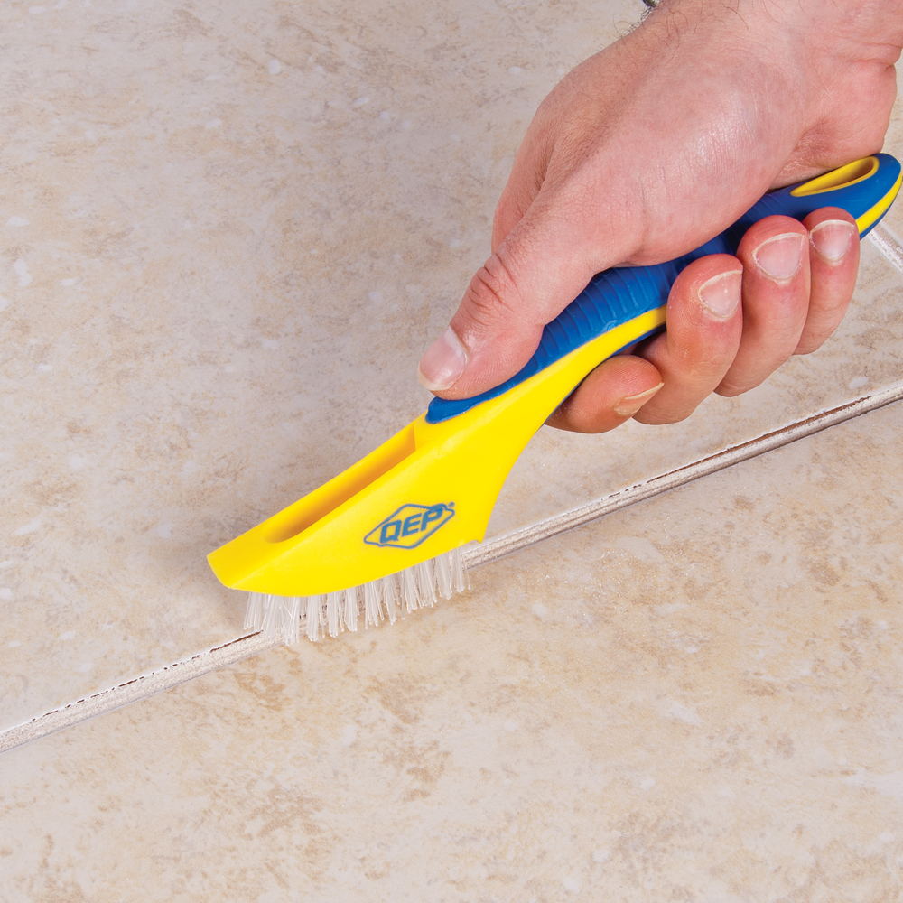 Grout Brush, Qep, Contoured Handle, Plastic Handle - 2