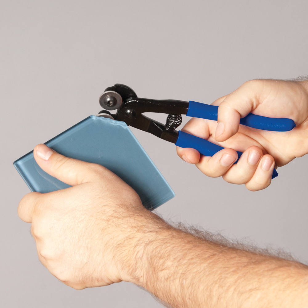 QEP 32010Q Tile Nipper, 1/32 to 1/4 in Cutting Capacity, Cushion-Grip Handle, Blue Handle