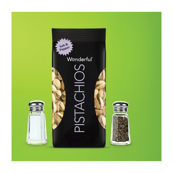 Wonderful 115173 In Shell Pistachio, Pepper, Salt Flavor, 4.5 oz Bag