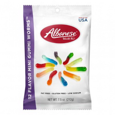 Albanese 53350 Mini Worms Candy, 7.5 oz Bag - 3