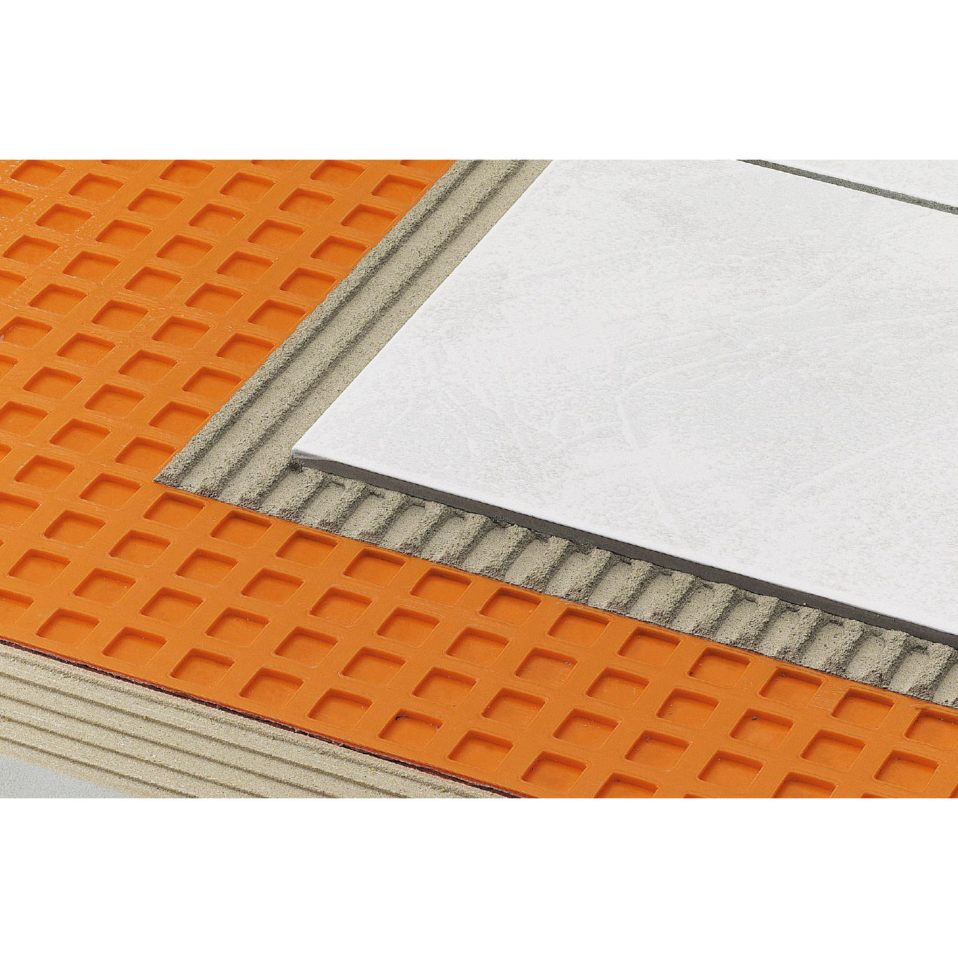 Ditra Flooring Underlayment, Schluter Systems, 3 ft 3 in W, Orange, Sold by the Foot - 2