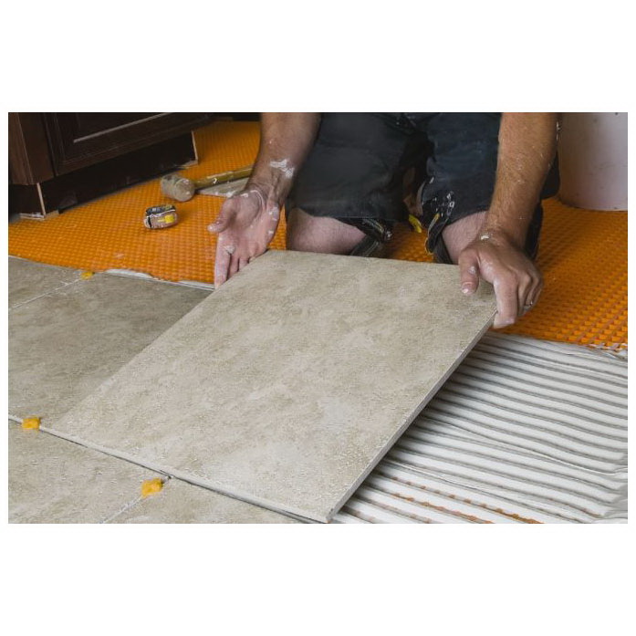 Ditra Flooring Underlayment, Schluter Systems, 3 ft 3 in W, Orange, Sold by the Foot - 3