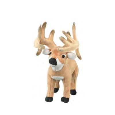 Wildlife Artists CCR-1830DWTB Whitetail Deer Buck Stuffed Animal Toy, 3 years and Up, Plush, Black/Tan/White - 1