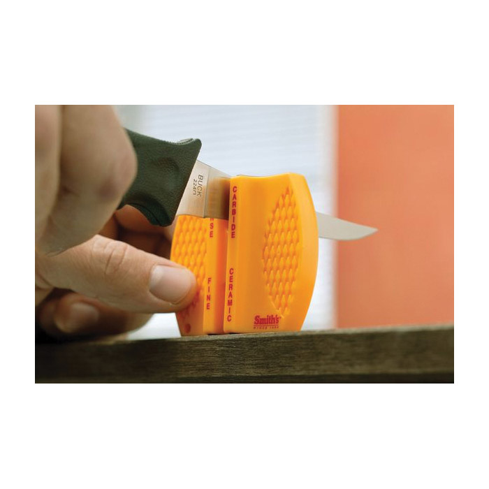 Smith's CCKS Two-Step Knife Sharpener, Coarse, Extra Fine, Carbide/Ceramic Abrasive