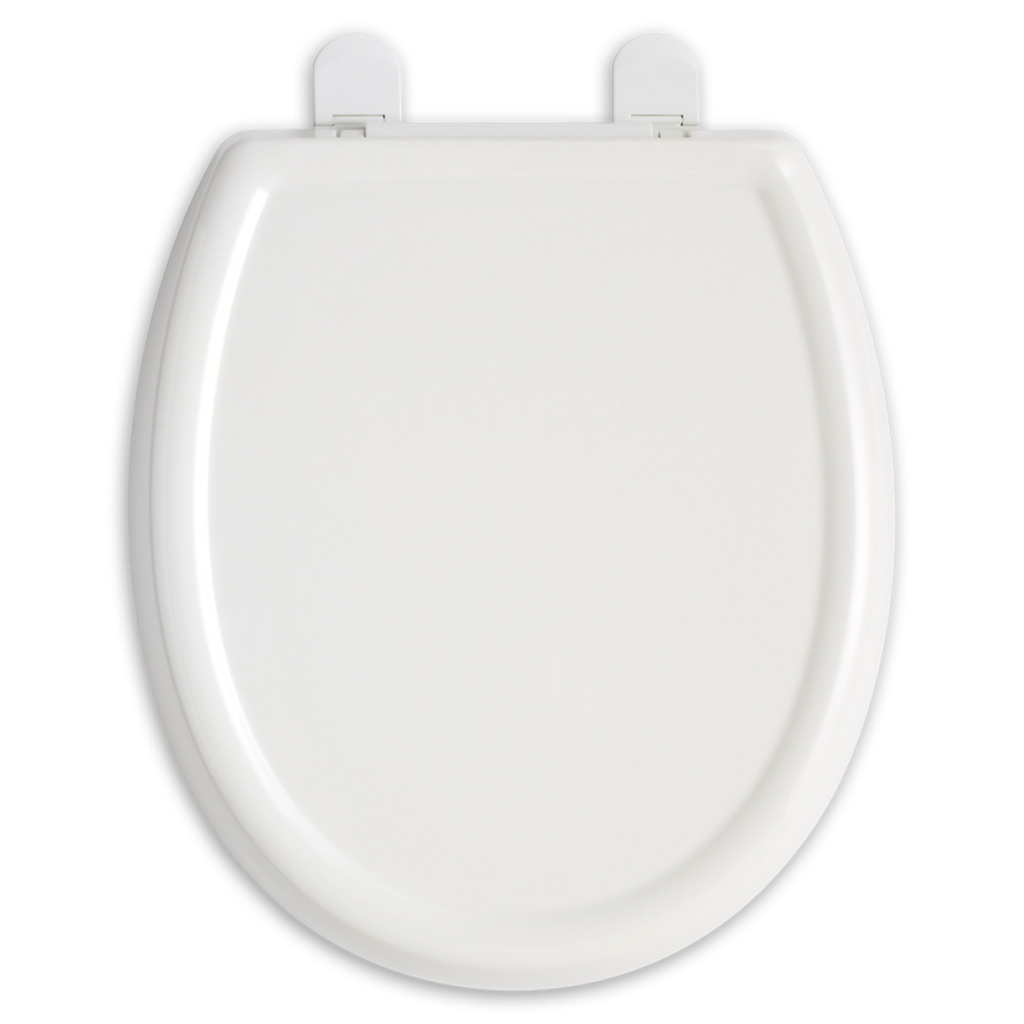 Cadet 3 Toilet Seat, American Standard, Elongated, Plastic, White, Slow Close Hinge - 1