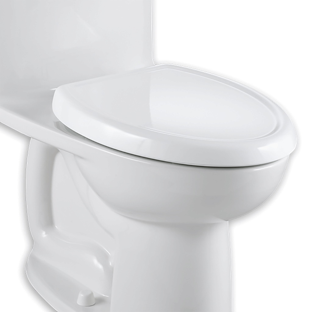 Cadet 3 Toilet Seat, American Standard, Round, Plastic, White, Slow Close Hinge - 2