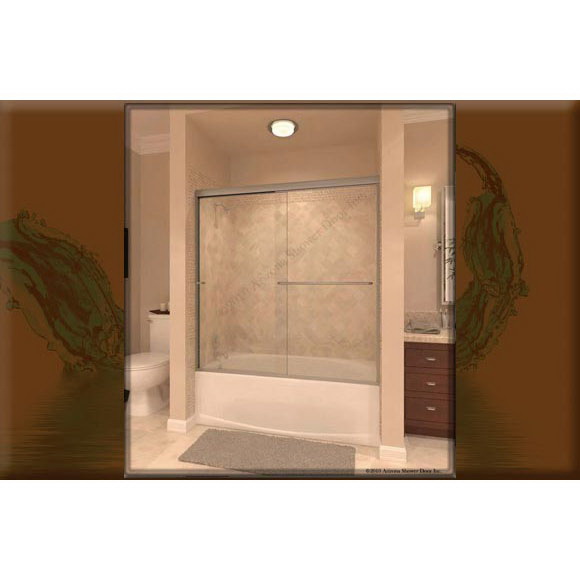 Shower Enclosure, Arizona Shower Door, Semi-Frameless Frame, Clear Glass, Chrome Frame - 2
