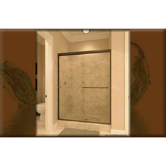 Shower Enclosure, Arizona Shower Door, Semi-Frameless Frame, Clear Glass, Chrome Frame - 5