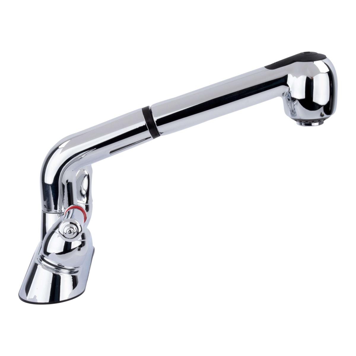 LDR 012 52445CP Laundry Faucet, 2.2 gpm, 2-Handle, Plastic, Chrome Plated, Lever Handle, Pull-Out Spout