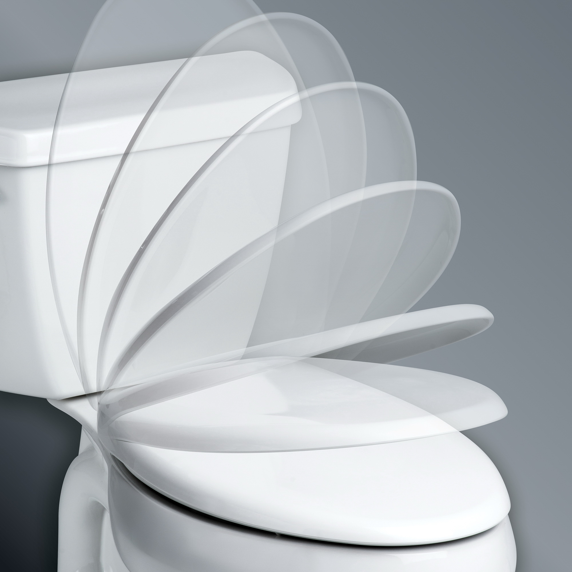 Mayfair 37SLOW 000 Toilet Seat, Round, Wood, White, Easy Clean and Change Hinge