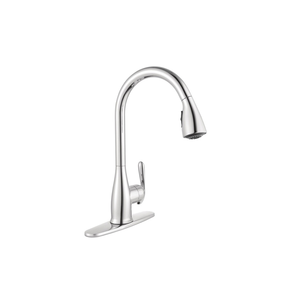Haysfield Kitchen Faucet, Moen, Pull Down, 1-Handle, Chrome - 5