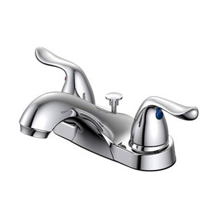 OakBrook 67499W-6101 Lavatory Faucet, 1.2 gpm, 2-Faucet Handle, 3-Faucet Hole, Chrome Plated, 4 in Faucet Centers - 1