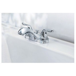 OakBrook 67499W-6101 Lavatory Faucet, 1.2 gpm, 2-Faucet Handle, 3-Faucet Hole, Chrome Plated, 4 in Faucet Centers - 2