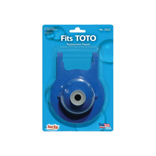 Toilet Flapper, Korky, Specifications: 3 in Size, Rubber, Blue - 5