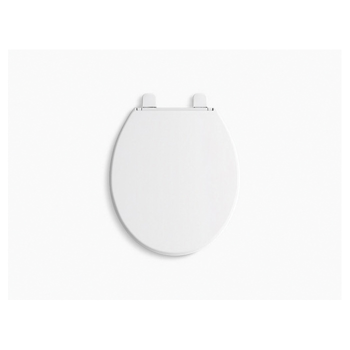 Sterling Brevia Series K-20111-0 Toilet Seat, Round, Plastic, White - 2