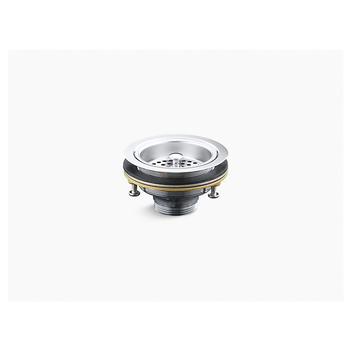 Kohler Duostrainer Series R8799-C-CP Sink Strainer, 4-1/2 in Dia, Brass, Polished Chrome, 3-3/8 in Mesh - 1