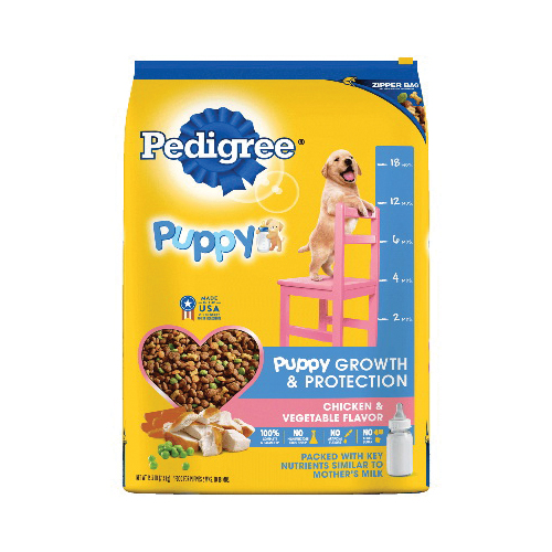 Pedigree 01538 Dog Food, Puppy, Dry, Chicken, Vegetable, 16.3 lb