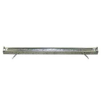 Harris Farms 1214 Chicken Feeder, Turned Edge, Steel, Galvanized, Floor Mounting