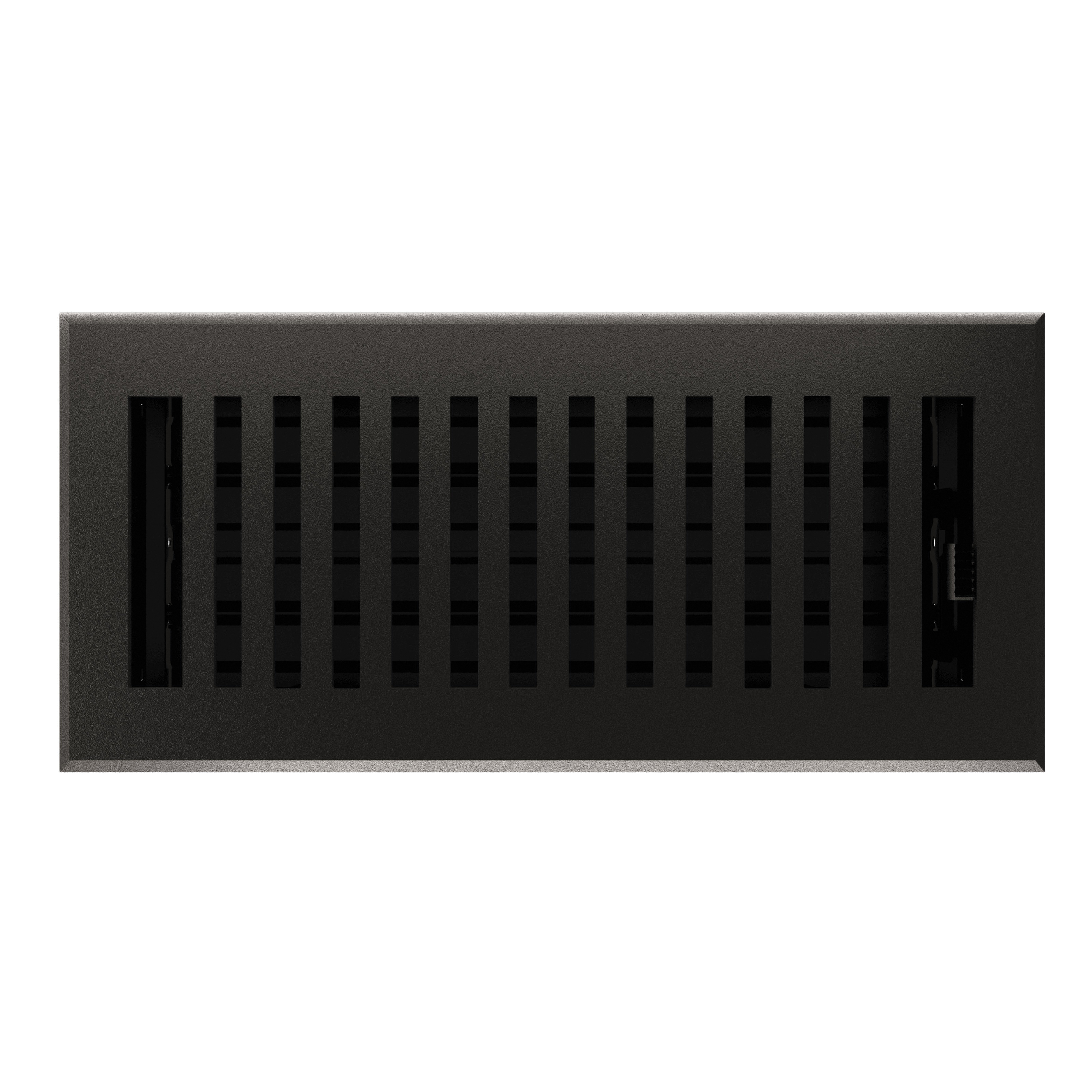 RG3439 Floor Register, 4 in L, 10 in W, Polystyrene, Black Iron