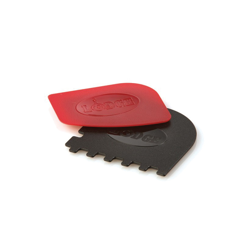 SCRAPERCOMBO Scraper Combo Set, 0.65 in L, 4.7 in W, 8-1/4 in H, Polycarbonate, Black/Red
