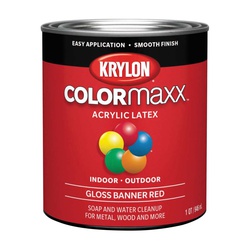 K05616007 Paint, Gloss, Banner Red, 32 oz, 100 sq-ft Coverage Area