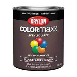 K05622007 Paint, Gloss, Leather Brown, 32 oz, 100 sq-ft Coverage Area