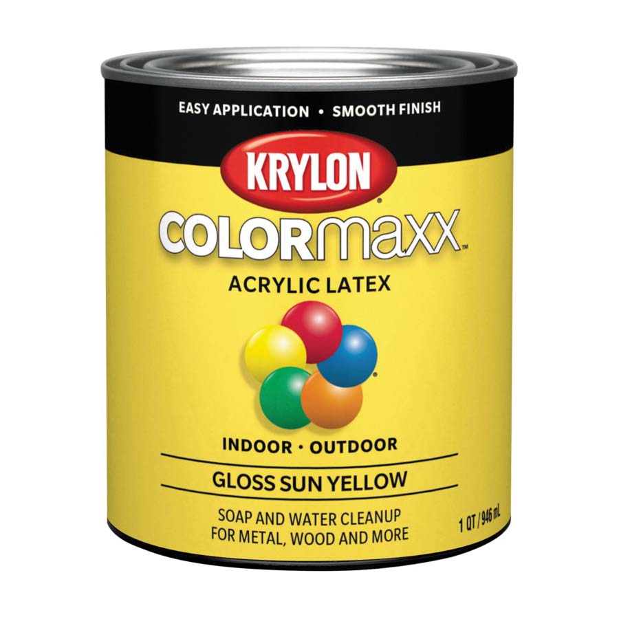 K05645007 Paint, Gloss, Sun Yellow, 32 oz, 100 sq-ft Coverage Area