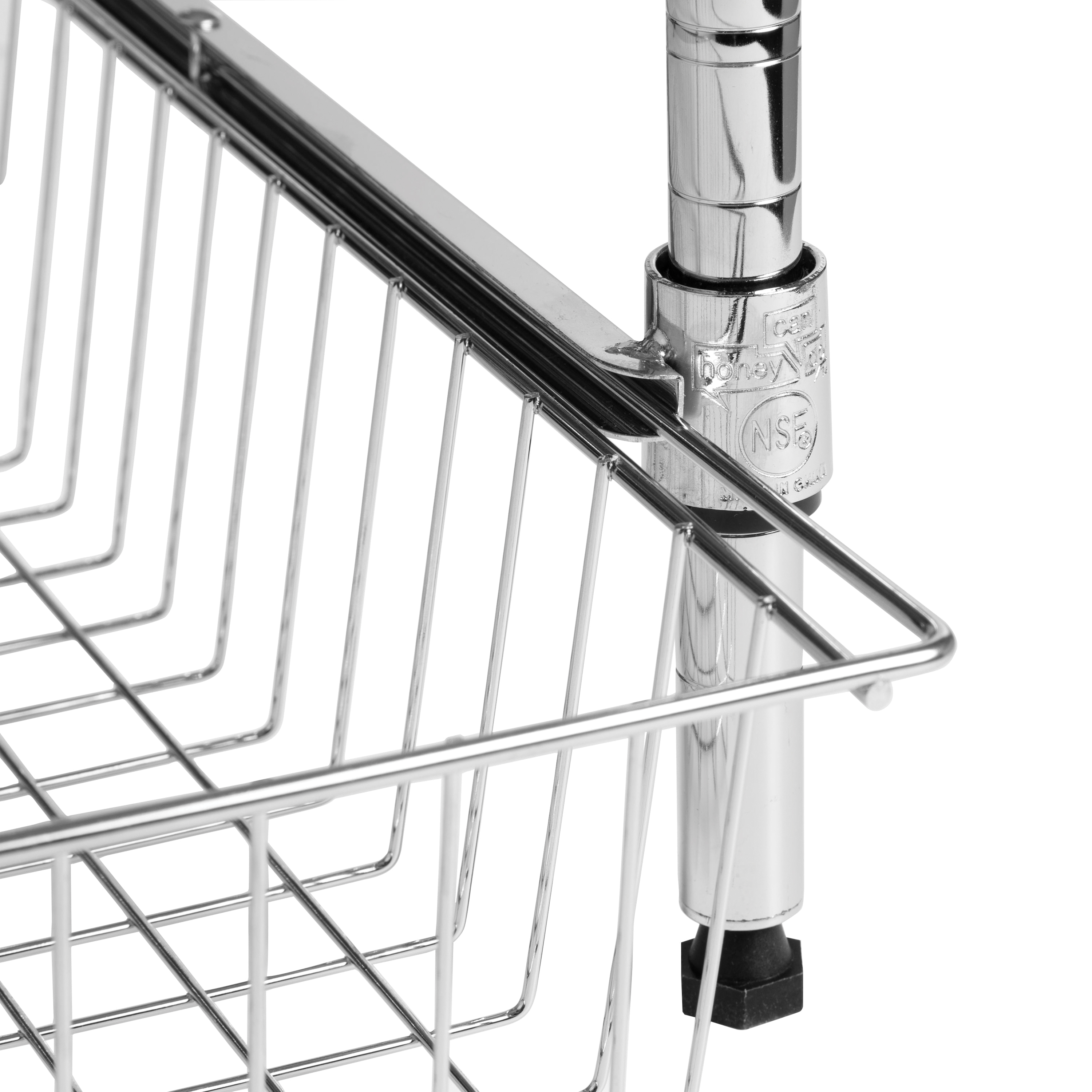 Honey-Can-Do SHF-03525 Stackable Cabinet Organizer, Steel, Chrome, 17-1/2 in L, 11-1/4 in W, 10-1/2 in H