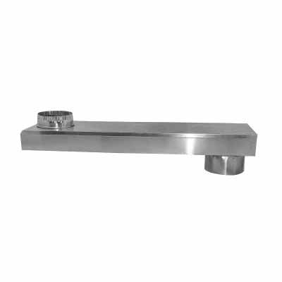 Zero Periscope 110172 Adjustable Dryer Vent Duct with Baffle, 23-1/2 in L, 6-1/4 in W, 23-1/2 in H