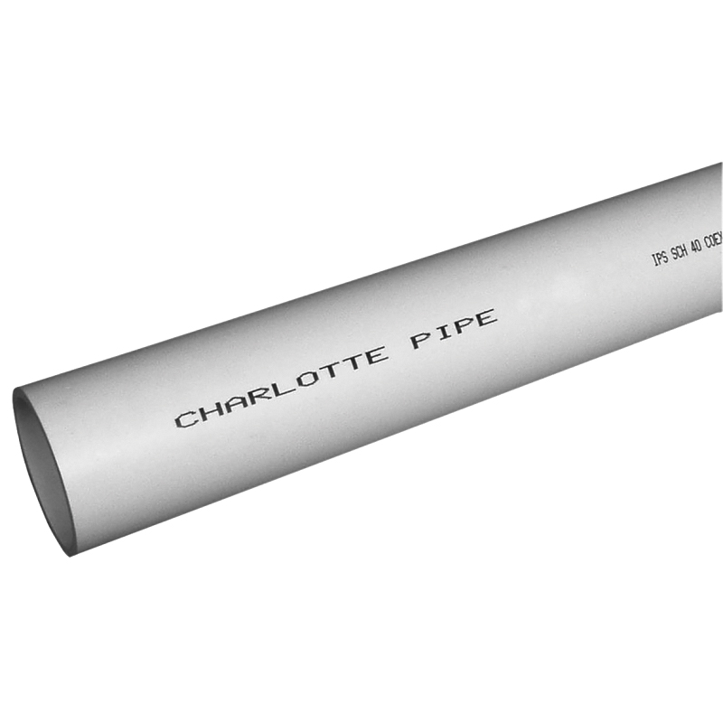 PVC 04300 0600 Pipe, 3 in, 10 ft L, SCH 40 Schedule, PVC, White