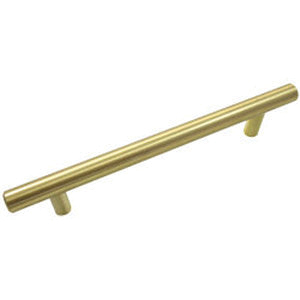 Melrose Series 87304 Cabinet Pull, 1.26 in Projection, Steel, Satin Brass
