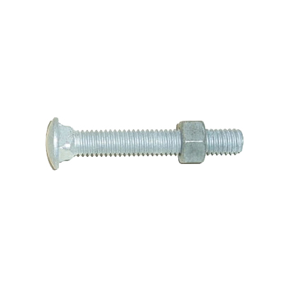 HD32015RP Carriage Bolt with Nut, 5/16 in Thread, 1-1/4 in L, Steel, Hot-Dipped Galvanized