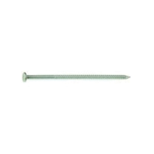 12HGRSPD1 Patio/Deck Nail, 12D, 3-1/4 in L, Steel, Hot-Dipped Galvanized, Checkered Head, Ring, Spiral Shank