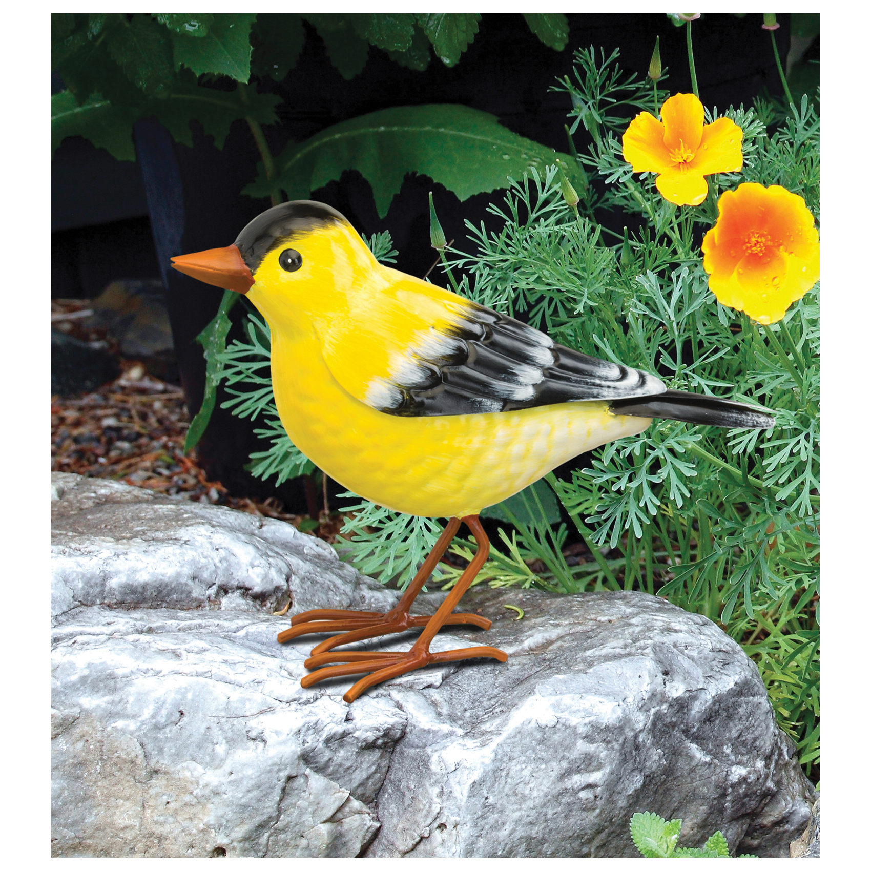 Regal Art & Gift 12276 Songbird Decor, Goldfinch, Metal, Yellow