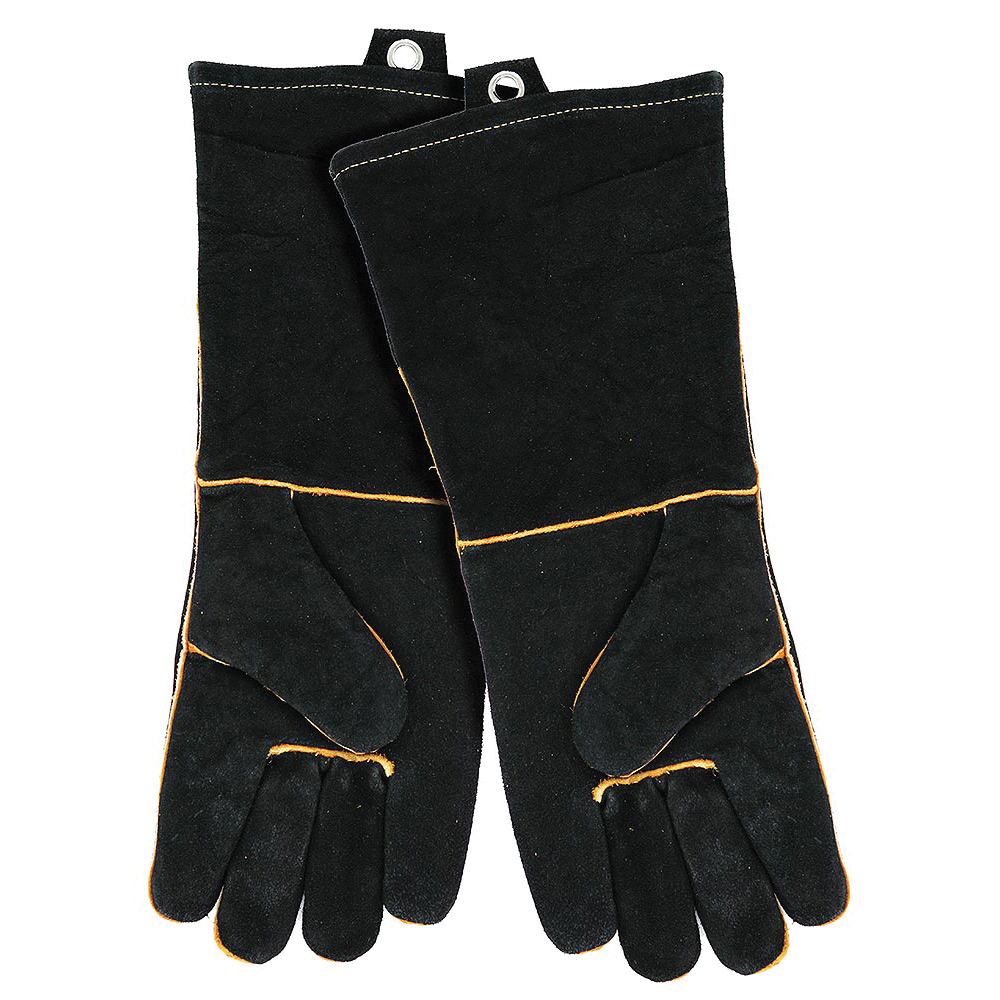 40113X BBQ Gloves, XL, Leather, Black