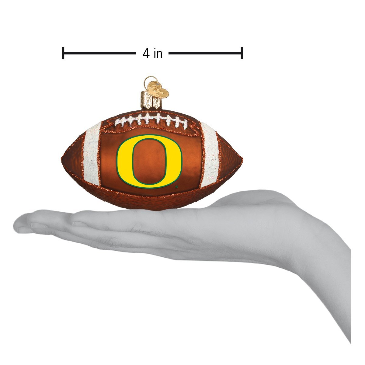 Old World Christmas 63700 Christmas Ornament, 2-3/4 in H, Oregon Football - 3