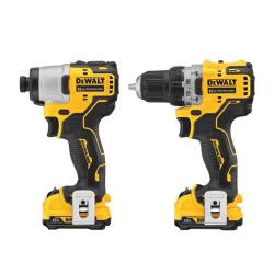 DEWALT DCK221F2 Combination Tool Kit, Battery Included, 2 Ah, 12 V, Lithium-Ion